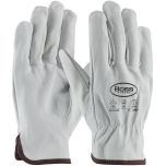 AR Top Grain Goatskin Leather Drivers Glove with Para-Aramid Lining - Keystone Thumb, Natural, L