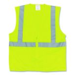 ANSI Class 2 Two-Pocket Zipper Mesh Safety Vest, X-Large, Hi-Viz Lime Yellow