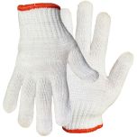 Heavy Weight Seamless Knit Polyester/Acrylic Glove - White, White