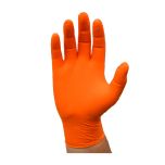 Disposable Nitrile Glove, Powder Free with Textured Grip - 7 mil, Orange, 2XL