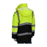 ANSI Type R Class 3 Black Bottom Coat with Built-in Quilted Insulation, Hi-Vis Yellow, 4XL 343-1750-LY/4X