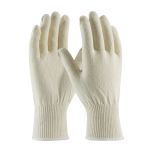 Light Weight Seamless Knit Cotton/Polyester Glove - 13 Gauge Natural, Natural, L