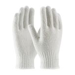 Medium Weight Seamless Knit Cotton/Polyester Glove - White, White, S