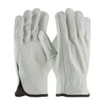 Industry Grade Top Grain Cowhide Leather Drivers Glove - Keystone Thumb, Natural, L