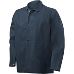 9 oz Flame Resistant Cotton Jacket, 30" Navy Blue, 2X-Large