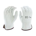 Economy Top Grain Sheepskin Leather Drivers Glove with Aramid Blended Lining - Keystone Thumb, Natural, 3XL