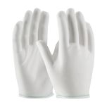 40 Denier Tricot Inspection Glove with Rolled Hem Cuff - Men's, White, L