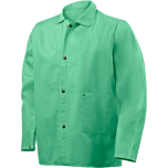 9 oz Flame Resistant Cotton Jacket, 30" Green, X-Large