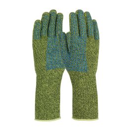 Kevlar® Blended Slabbers Glove with Extended Cuff and Double-Sided PVC Dot Grip, Green, M 08-K385/M