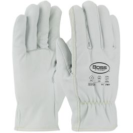 AR/FR Top Grain Goatskin Leather Drivers Glove with Kevlar® Lining - Straight Thumb, Natural, L