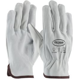 AR Top Grain Goatskin Leather Drivers Glove with Para-Aramid Lining - Keystone Thumb, Natural, L