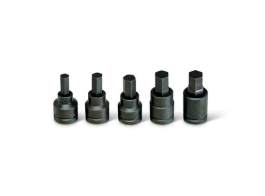 5 Pieces—Standard Metric Impact Hex Bit Socket Set, 3/4" Drive Size, 5 Pieces 607