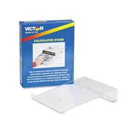 Large Angled Acrylic Calculator Stand, 9 x 11 x 2, Clear
