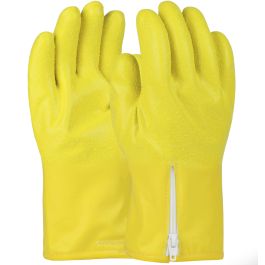 Cold Handling Polyurethane Glove with Thermal Cotton Lining and Zipper Closure- 11", Yellow, L 102FL
