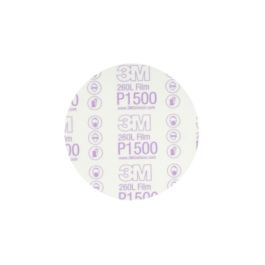3M™ Hookit™ Red Finishing Film Abrasive Disc 260L, 01184, 6 in, P1500, 25 discs per carton, 4 cartons per case