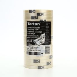 Tartan™ Filament Tape 8934, Clear, 12 mm x 55 m, 4 mil, 72 Roll/Case