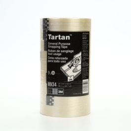 Tartan™ Filament Tape 8934, Clear, 24 mm x 55 m, 4 mil, 36 Roll/Case