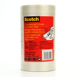 Scotch® Filament Tape 897, Clear, 18 mm x 55 m, 5 mil, 48 Roll/Case