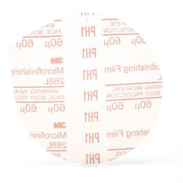 3M™ Microfinishing PSA Film Disc 268L, 60 Mic 3MIL, Type D, 5 in x NH, Die 500X, 25/Pac, 500 ea/Case