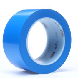 3M™ Vinyl Tape 471, Blue, 2 in x 36 yd, 5.2 mil, 24 Roll/Case