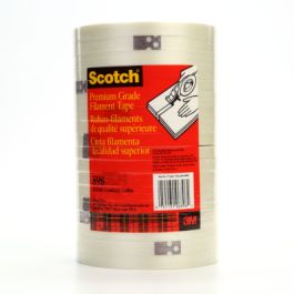 Scotch® Filament Tape 898, Clear, 12 mm x 55 m, 6.6 mil, 72 Roll/Case