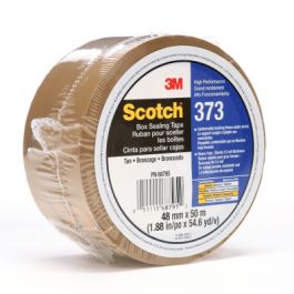 Scotch® Box Sealing Tape 373, Tan, 48 mm x 50 m, 36/Case, Individually Wrapped Conveniently Packaged
