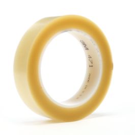 3M™ Vinyl Tape 471, Transparent, 1/2 in x 36 yd, 5.2 mil, 72 Roll/Case