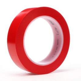 3M™ Vinyl Tape 471, Red, 1 1/2 in x 36 yd, 5.2 mil, 24 Roll/Case
