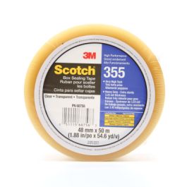Scotch® Box Sealing Tape 355, Clear, 48 mm x 50 m, 36/Case, Individually Wrapped Conveniently Packaged