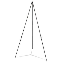 Heavy-Duty Instant Setup Foldaway Easel, Adjusts 25" to 63" High, Aluminum, Black
