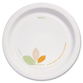 Bare Eco-Forward Paper Dinnerware Perfect Pak, Plate, 8.5" dia, Green/Tan, 125/Pack, 2 Packs/Carton