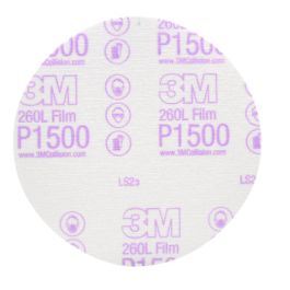 3M™ Hookit™ Finishing Film Abrasive Disc 260L, 00950, 6 in, P1500, 100 discs per carton, 4 cartons per case