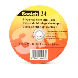 Scotch® Electrical Shielding Tape 24, 1 in x 100 ft (25 mm x 30,5 m), 10 /Case