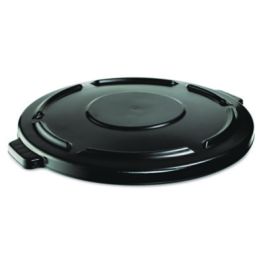 BRUTE Self-Draining Flat Top Lids, 24.5" dia x 1.5h, Black