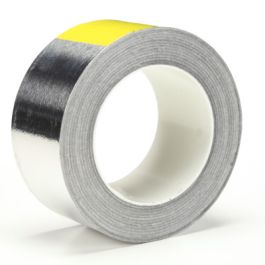 3M™ Conductive Aluminum Foil Tape 3302, Silver, 2 in x 36 yd, 3.5 mil, 24 Rolls/Case