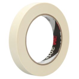 3M™ General Use Masking Tape 201+, Tan, 18 mm x 55 m, 4.4 mil, 48 Roll/Case