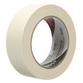 3M™ General Use Masking Tape 201+, Tan, 36 mm x 55 m, 4.4 mil, 24 Roll/Case