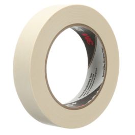3M™ General Use Masking Tape 201+, Tan, 24 mm x 55 m, 4.4 mil, 36 Roll/Case