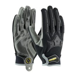 Brickyard™ Workman's Glove with Synthetic Leather Palm and TPR Impact Back - Silicone Palm Grip, Black, 2XL 120-4900/XXL