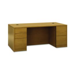 10500 Series Double Pedestal Desk with Full Pedestals, 72" x 36" x 29.5", Harvest