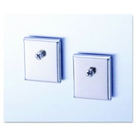 Cubicle Accessory Mounting Magnets, Silver, 2/Set