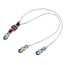 3M™ DBI-SALA® EZ-Stop™ Leading Edge 100% Tie-Off Cable Shock-Absorbing Lanyard 1246068, Orange, 6 ft