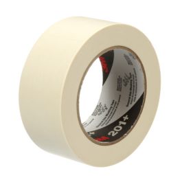 3M™ General Use Masking Tape 201+, Tan, 48 mm x 55 m, 4.4 mil, 24 Roll/Case