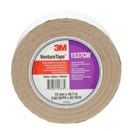 3M™ Venture Tape™ Metal Building Facing Tape 1537CW, White, 72 mm x 45.7 m, 16 Rolls/Case
