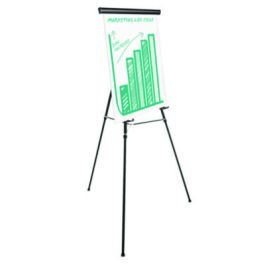 Heavy-Duty Adjustable Presentation Easel, 69" Maximum Height, Metal, Black