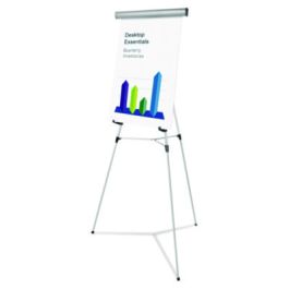 Heavy-Duty Adjustable Presentation Easel, 69" Maximum Height, Metal, Silver