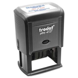 Printy Custom Self-Inking Dater, 2.38" x 1.63", Black/Blue/Red
