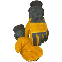 Cowhide Leather Palm Glove with Polyester Back - Heatrac® Insulation, Brown, L 1352-5