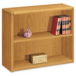 10700 Series Wood Bookcase, Two-Shelf, 36w x 13.13d x 29.63h, Harvest