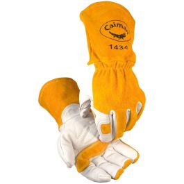 Cow Grain MIG, Stick, Multi-Task Welding Gloves, Gold, L 1434-5